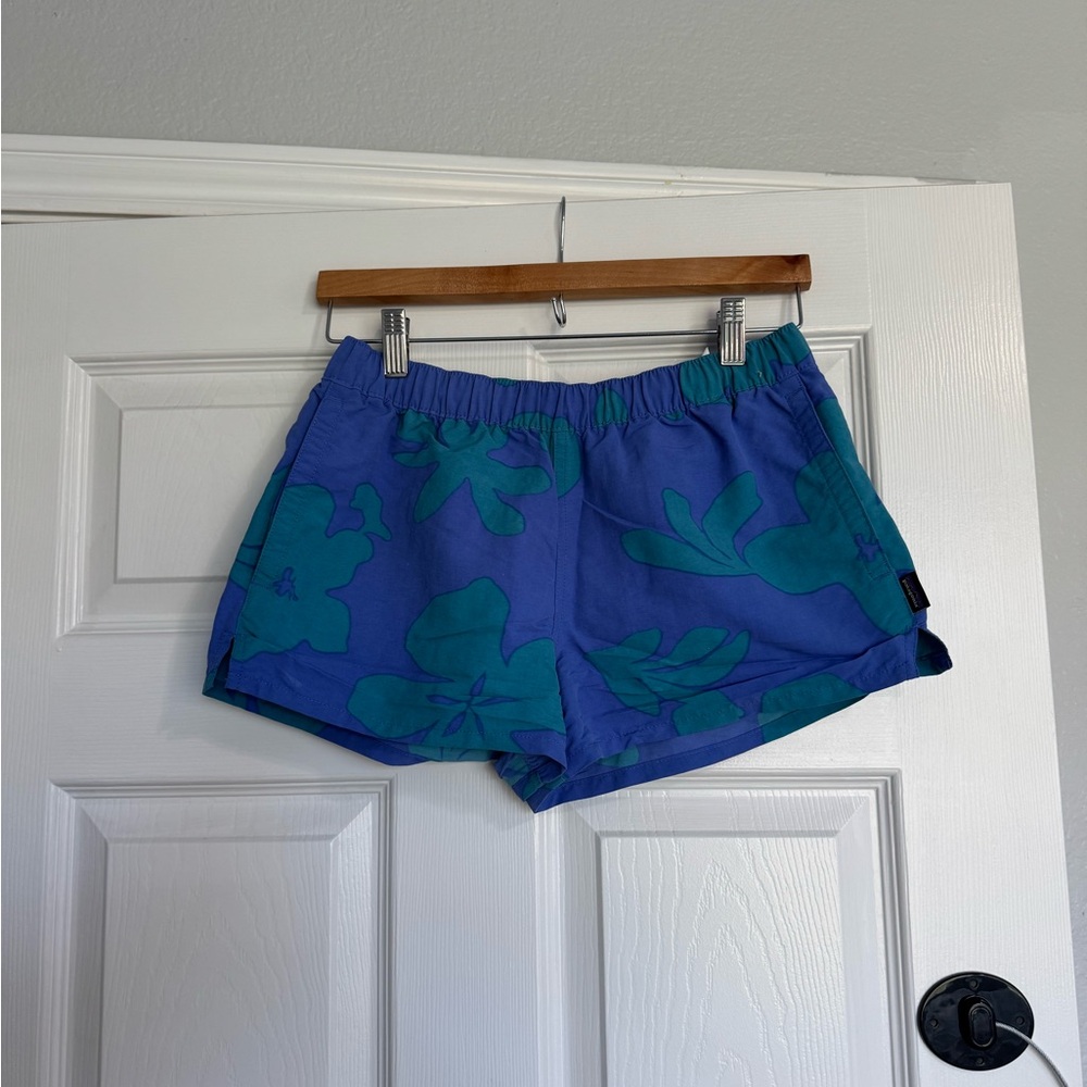 Blue/Purple and Green Patagonia Shorts